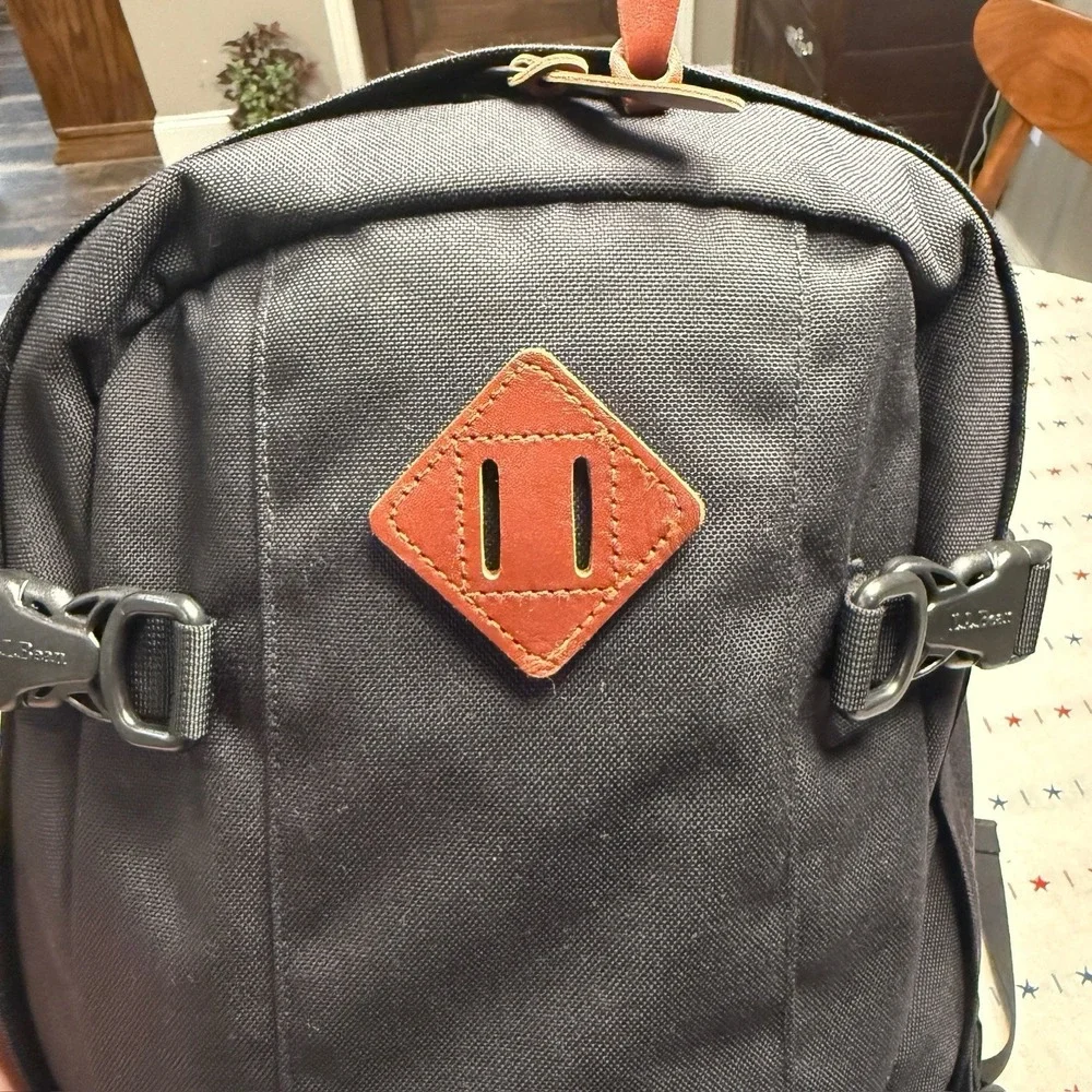 LL Bean Bigelow Cordura Backpack Black Nylon Day Hiking Mountain Classic H2O